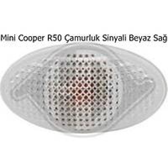 Mini Cooper R50 Çamurluk Sinyali Beyaz Sağ