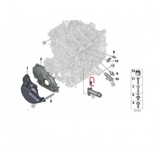 11118571141 BMW MINI F20 F21 F22 F23 F30 F31 F32 F36 F39 F40 F48 B38 Motor Su Flanşı GKL 342595