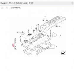 BMW E87 E90 E91 N46 Üst Külbütör (Subap) Kapağı 11127568581 4U 42914BW 