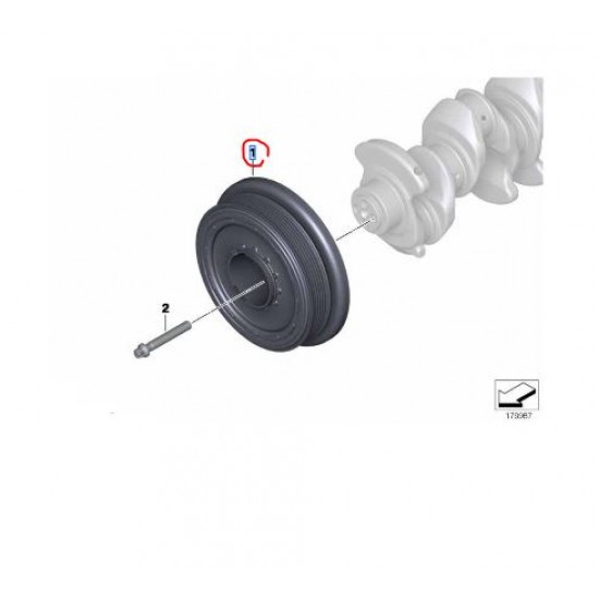 11235A80209 BMW MINI B37 Motor Krank Kasnağı CORTEGO 49434594 