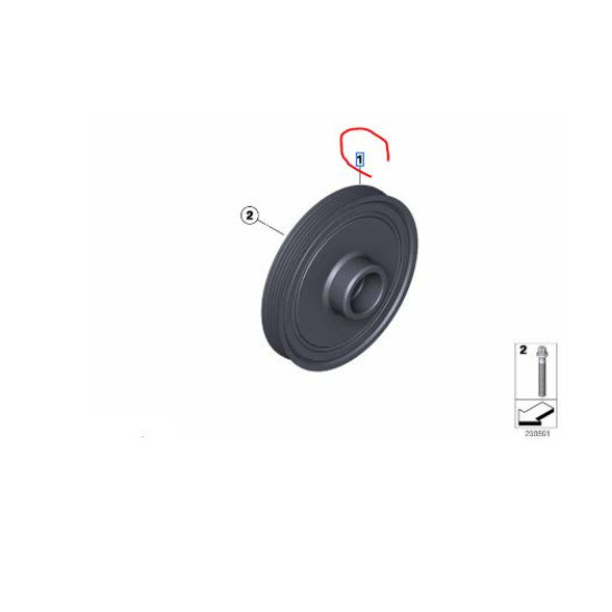11238477129 MINI N47N Motor Krank Kasnak SWAG 33103525
