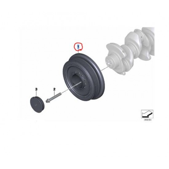 11238512072 BMW N47N Motor Krank Kasnağı CORTEGO 49419115 (Civatalı)