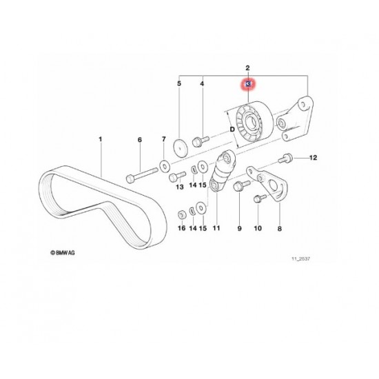 11281731220 BMW M60 M62 Gergi Kasnağı 4U AUTOPARTS 32235BW