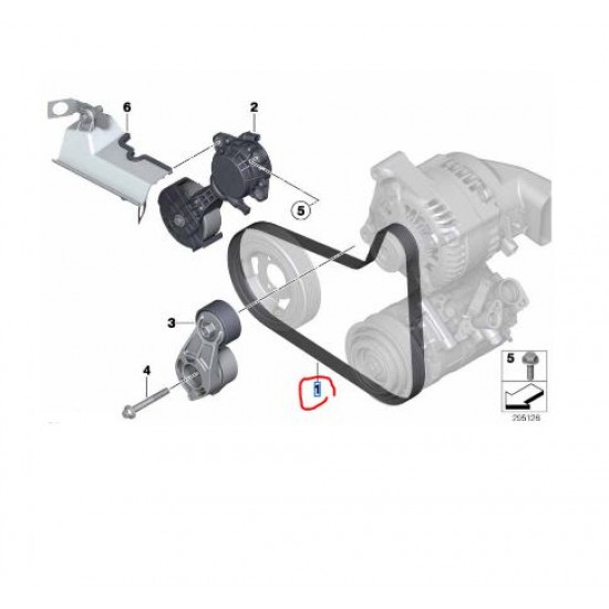 11287603348 BMW F20 F21 F30 F31 F35 N13 V Kayışı GATES 6PK988