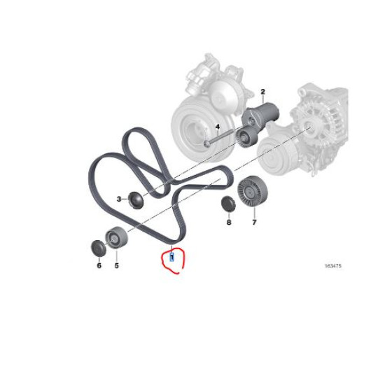 11287808107 BMW F10 F11 N57 V Kayışı 7DPK 1697