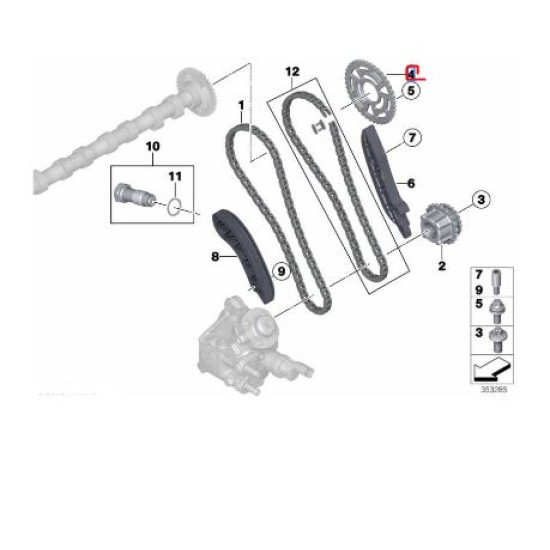 11317797514 BMW N47 Motor Eksantrik Dişlisi ORJINAL