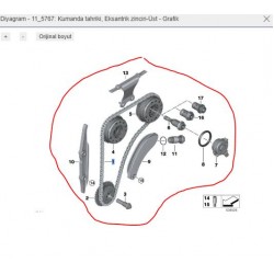BMW MINI Eksantrik Zincir Seti üst B38 B48 Motor FEBI F49502 / 11318648729