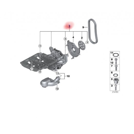 11418511459 BMW F10 F20 F30 F32 N47 Yağ Pompası ORJINAL 8511459