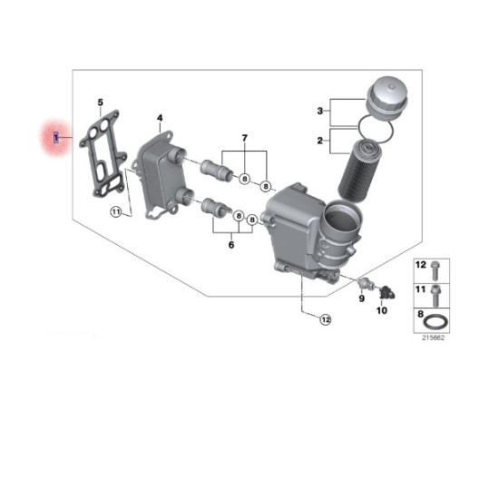 11427807799 BMW E81 E82 E87 E90 E91 E92 E93 E60 E61 E84 E83 N47 Motor Yağ Filtre Kütüğü Komple ORJINAL