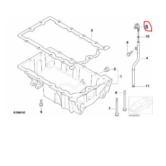 11437509784 MINI R52 R53 W11 Yağ Çubuğu ORJINAL