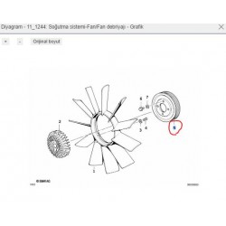 BMW Devirdaim Kasnağı E34 E36 E38 E39 Z3 M50 M52 FEBI 30124 / 11511730554