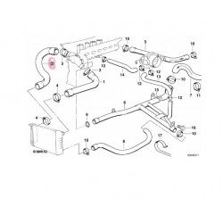 11531730928 BMW E36 M50 M52 Radyatör Alt Hortumu 4U AUTOPARTS 21112BW