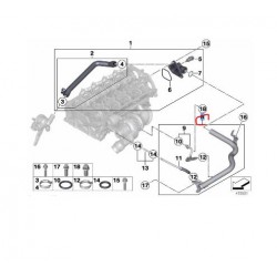 11537600594 BMW F20 F21 F30 F31 F35 N13 Motor Soğutma Sıvısı Borusu ORJINAL