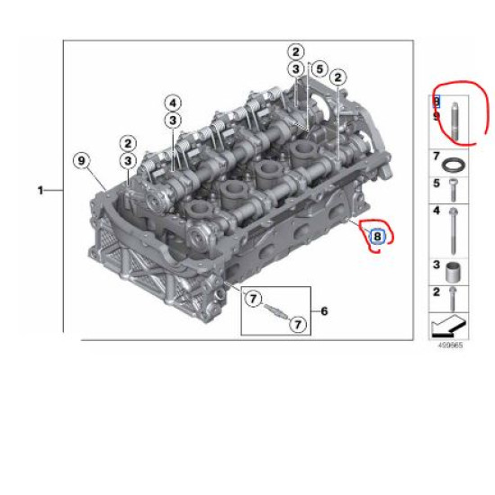 11627583110 Bmw N13 Motor Eksoz Manifold Saplaması ORJINAL