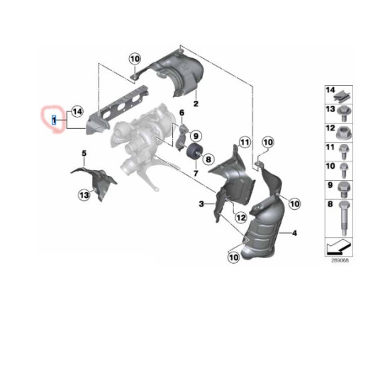 11627606647 BMW F20 F21 F30 F31 N13 Egzoz Manifold (Turbo) Contası ORJINAL