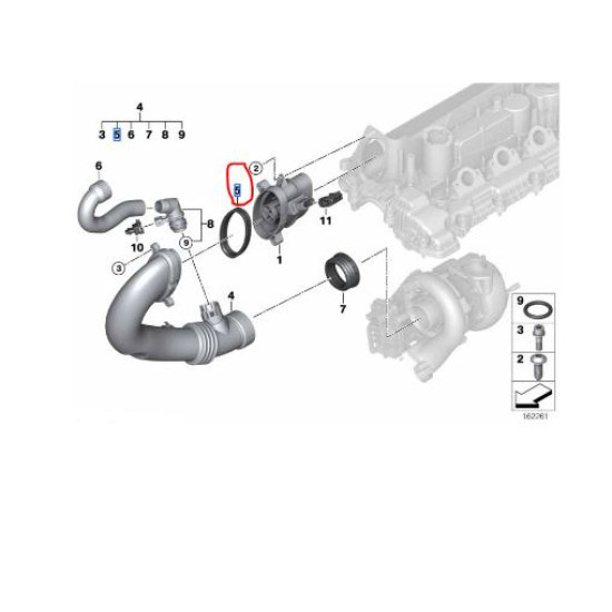13712247395 BMW E87 E46 E90 E91 E92 E93 E39 E60 E61 E38 E65 E66 E83 E53 E70 E71 Akışmetre Contası ORJINAL