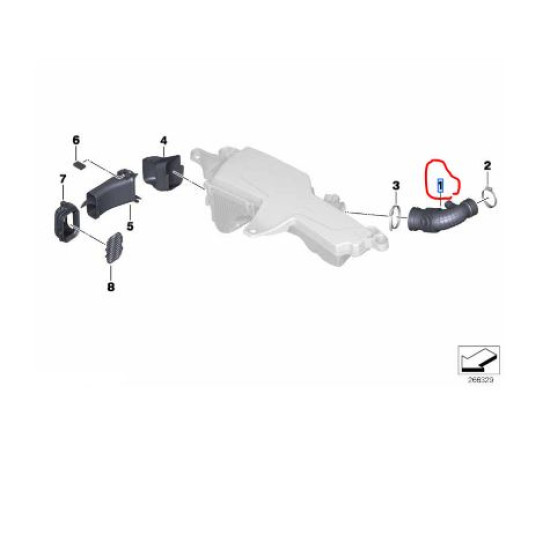 13717597586 BMW F20 F21 F30 F31 N13 Motor Temiz Hava Borusu Tayvan 7597586