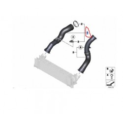 13717597588 BMW F20 F21 F30 F31 N13 Turbo (İnterkol) Hortumu Sağ YS 7597588