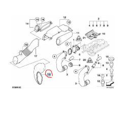 13717796692 BMW E60 E61 M57N M57N2 Motor Temiz Hava Borusu ORJINAL