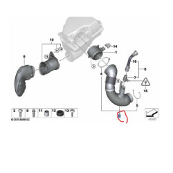 13717801547 BMW E60 E61 N47 Motor Temiz Hava Filtre Borusu ORJINAL