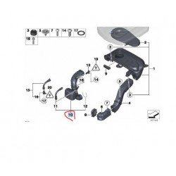 13718509816 BMW F10 F11 525d Temiz Hava Borusu (Akışmetre Körüğü) ORJINAL 
