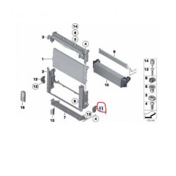 17117575247 BMW F07 F10 F11 F18 F06 F12 F13 F01 F02 F04 Radyatör Braketi Alt Sol ORJINAL