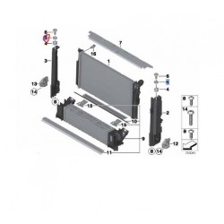 17117596923 BMW F20 F21 F22 F23 F30 F31 F32 F33 F34 F36 F82 Radyatör Üst Braket Kovanı ORJINAL