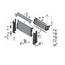 17117618771 BMW F07 F10 F11 F18 Radyatör Yan Braketi Sol ORJINAL