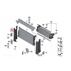 17117618772 BMW F07 F10 F11 F18 Radyatör Yan Braketi Sağ ORJINAL