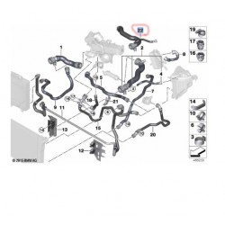 17128513603 BMW F07 F10 F11 F12 F13 F01 F02 N57N Radyatör Üst Hortumu ORJINAL