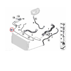 17128573024 BMW F20 F21 N47N Radyatör Su Tahliye Hortumu ORJINAL
