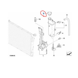 BMW Radyatör Su Depo Kapağı 1.4bar 17137639023 GKL 341824