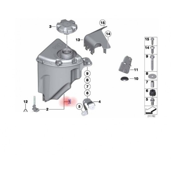 17137647283 BMW F10 Radyatör Su Deposu ORJINAL 7647283