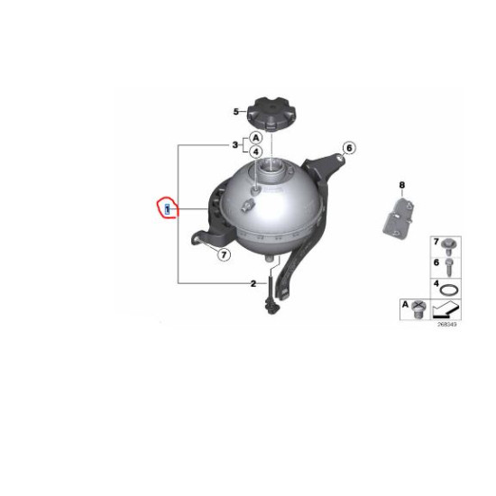 17138614293 BMW F07 F10 F11 F18 Radyatör Yedek Su Deposu ORJINAL 