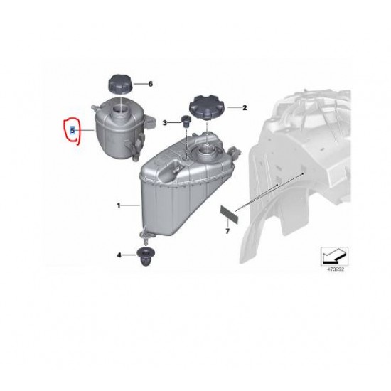 BMW RADYATÖR YEDEK SU DEPOSU 17139485733 4U AUTOPARTS	12758BW
