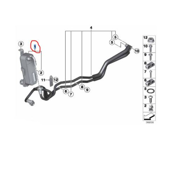 17217600553 BMW F20 F21 F22 F23 F30 F31 F34 F35 F32 F33 F36 Otomatik Şanzıman Yağ Soğutucusu FEBI 172243