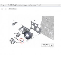 BMW N57N Motor Termostat Kapağı Orjinal 11518516206