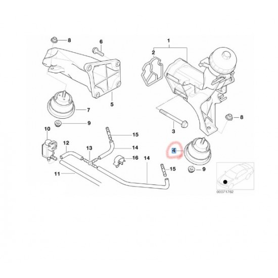 22116752741 BMW E39 M47 Motor Kulağı Sol SWAG 20130049