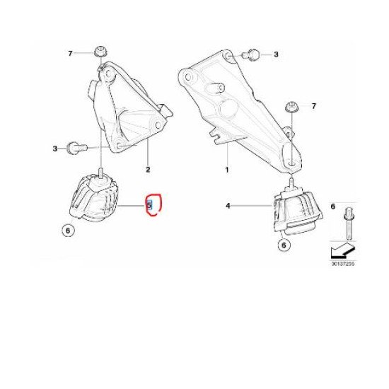 22116768852 BMW N43 N45 N45N N46 N46N Motor Kulağı Sağ CORTEGO 80000696