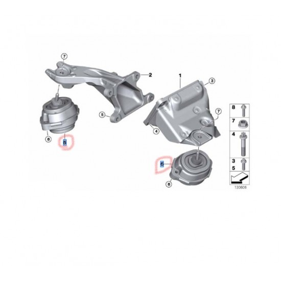 22116770793 Bmw Motor Kulağı E53 Sol-Sağ LEMFÖRDER 3324301