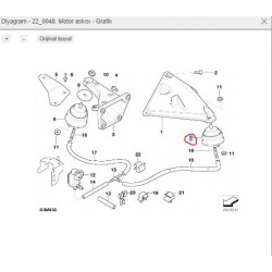 Bmw 3 Serisi E46 Motor Kulağı Sol 22116773903 LEMFÖRDER 3053401