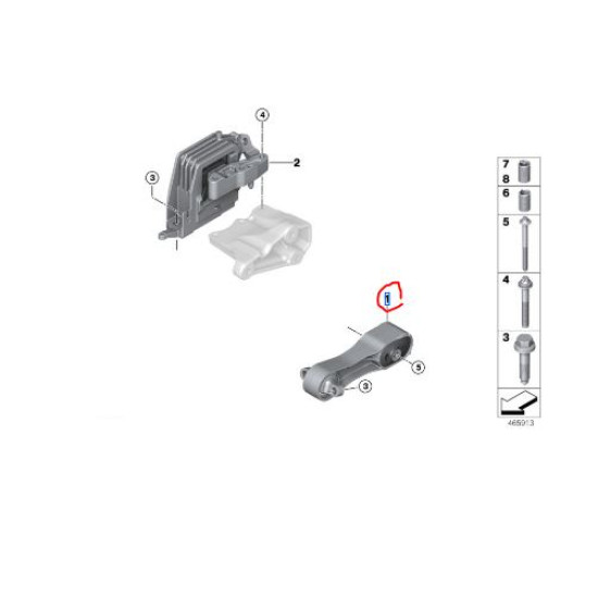 22116885778 BMW MINI B37 B38 B47 B48 Motor Kulağı (Takozu) SWAG 33107982