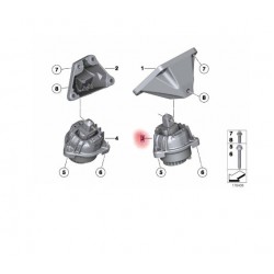 22117935143 BMW F10 F11 Motor Kulağı Sol ORJINAL 7935143