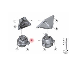 22117935144 BMW F10 F11 Motor Kulağı Sağ ORJINAL 7935144