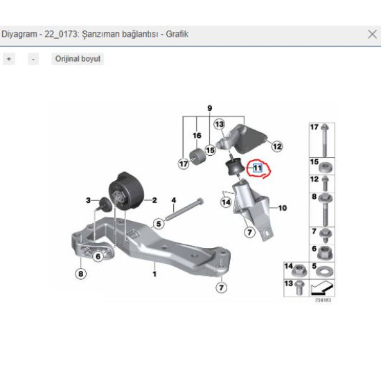 BMW Şanzıman Takozu 22316799331 CORTEGO 80001860