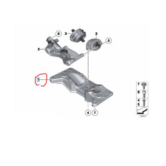 22326788568 BMW F07 F10 F11 F18 F06 F12 F13 F01 F02 N20 N63 Şanzıman Traversi ORJINAL