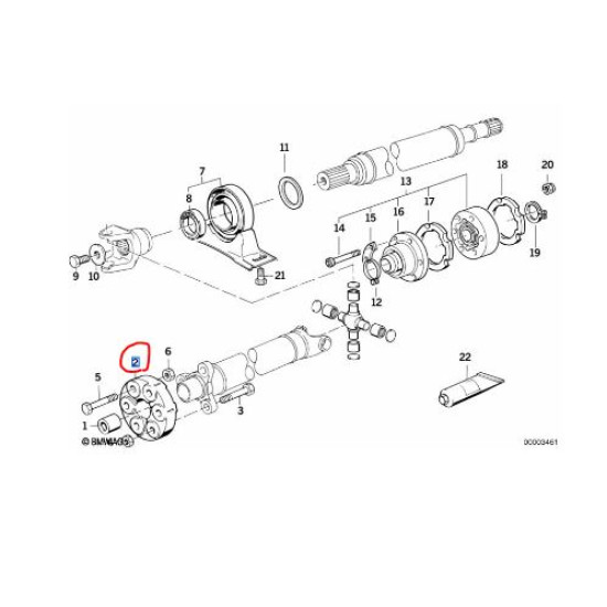 BMW Şaft Askı Takozu 26112228781 SWAG 20860005