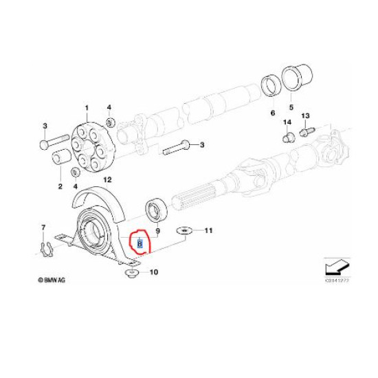 Bmw E46 E39 E85 E86 Şaft Askı Bilyası 26127501257 MEYLE 3002612790