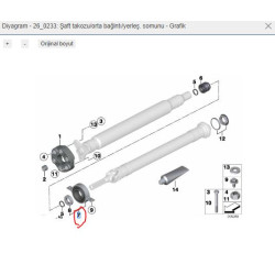 BMW E70 E71 F15 F16 F25 F26 Şaft Askısı FEBI 30626