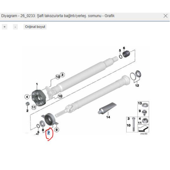 BMW E70 E71 F15 F16 F25 F26 Şaft Askısı FEBI 30626